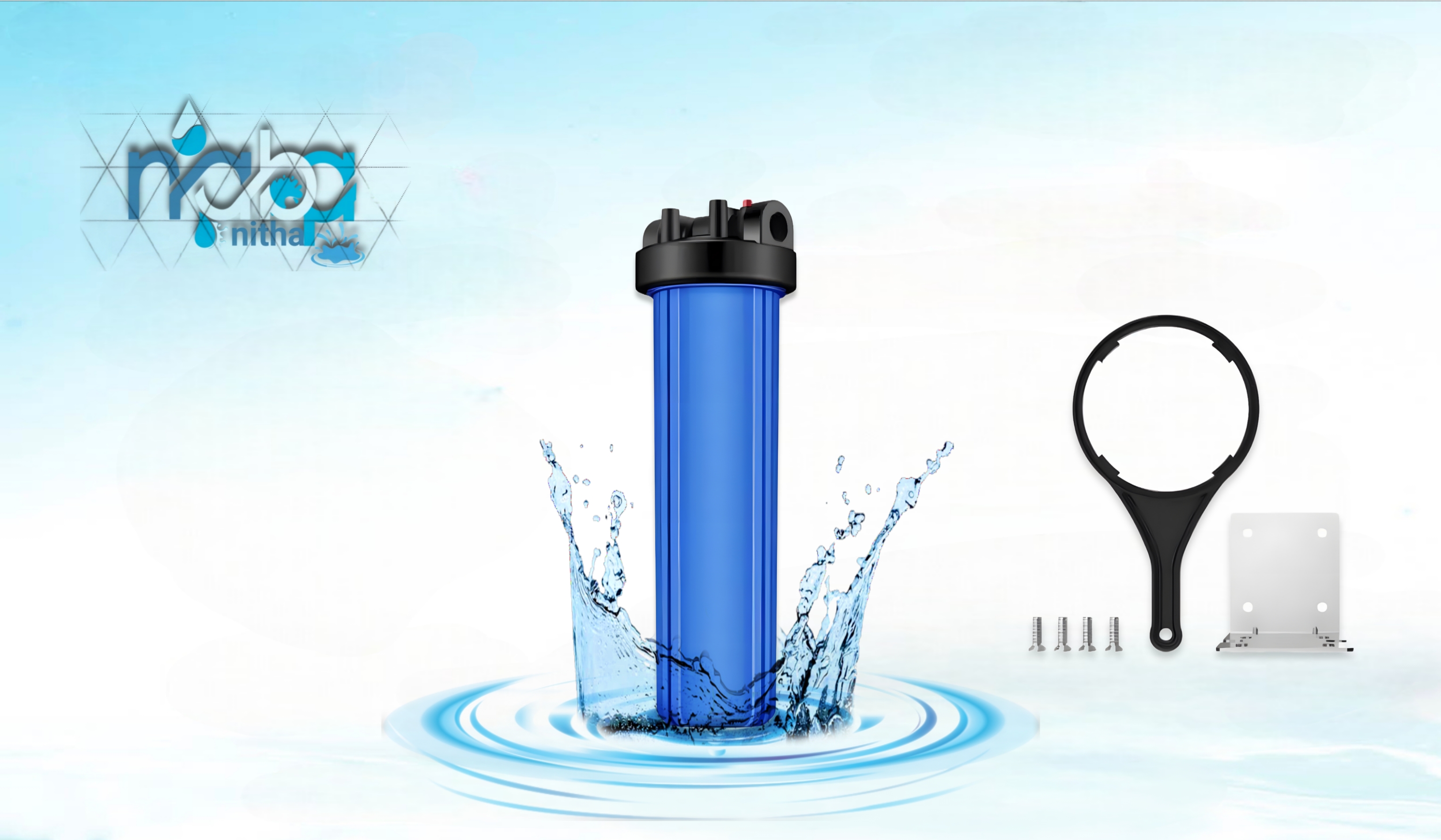 فلتر جامبو درع تنقية الماء العملاق - فردي المراحل